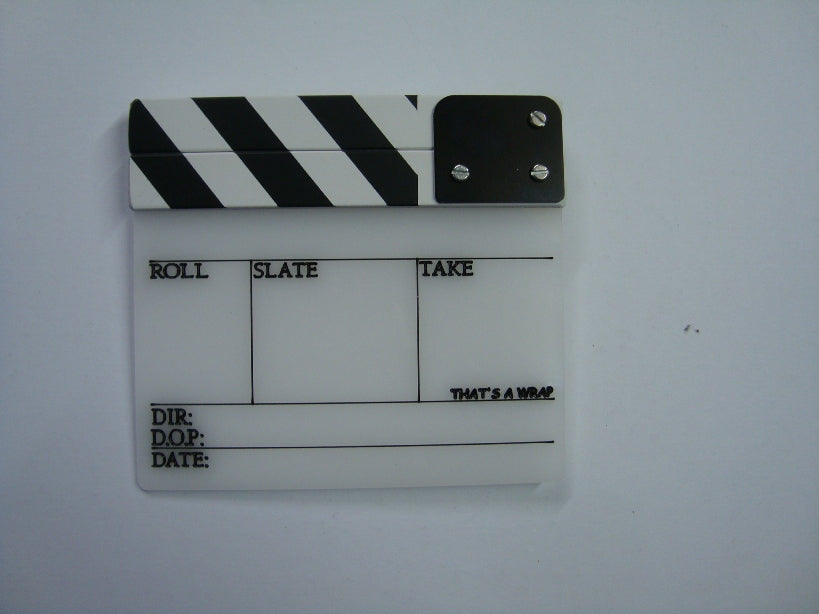 Professional Perspex Clapperboards With Clappersticks